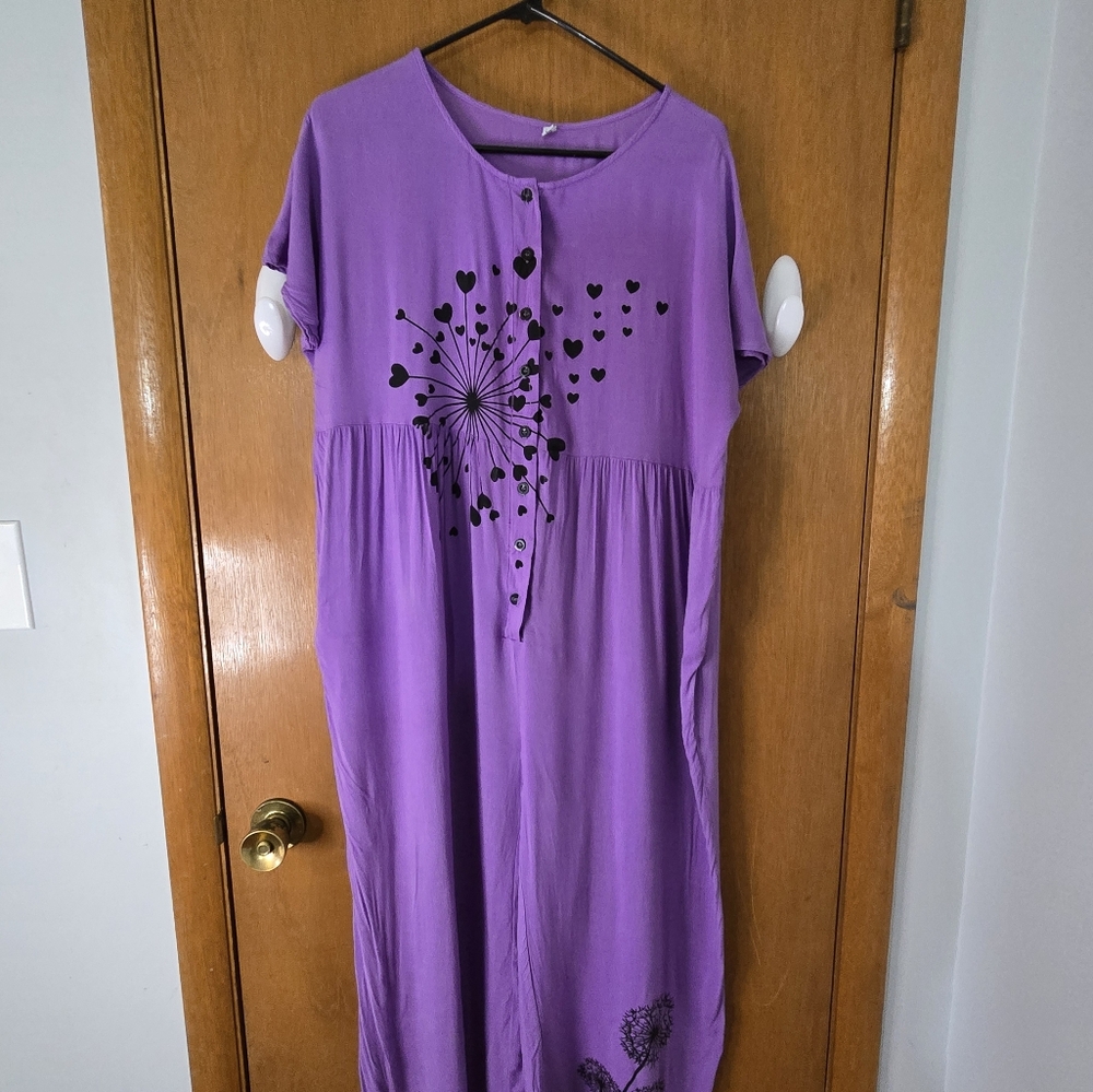 MISSLOOK Purple Dolman Sleeve Jumpsuit Size XL.F